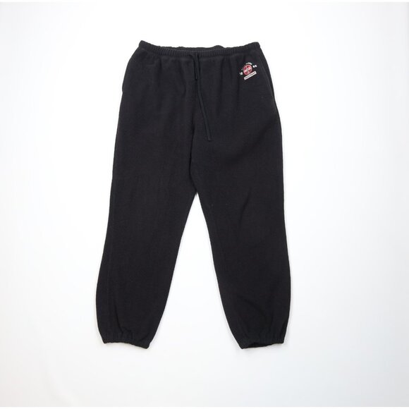 Vtg 90s Coca Cola Mens Large Faded Spell Out Cuffed Fleece Sweatpants Joggers - Picture 1 of 12